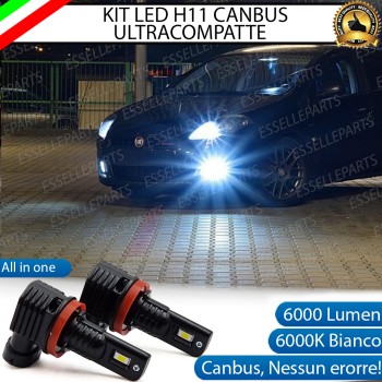 Kit Full LED H11 6000 LUMEN Canbus 6000K Bianco Fendinebbia per Fiat Bravo Mk2
