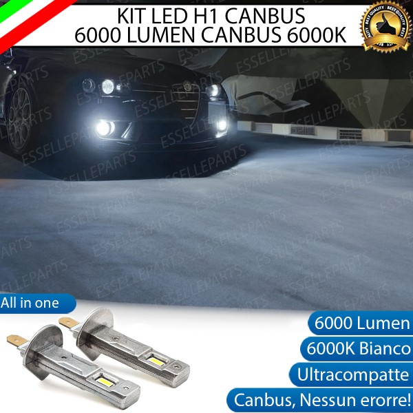 Kit Full LED coppia H1 6000 LUMEN Fendinebbia per Alfa Romeo Brera
