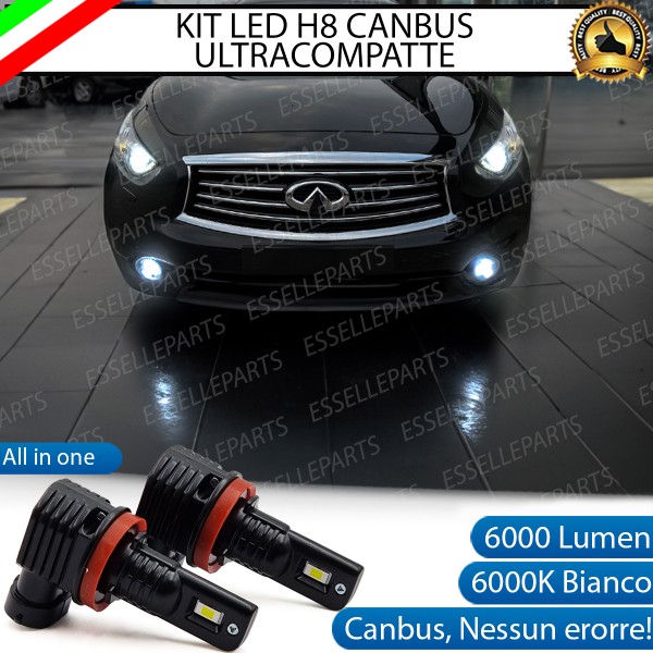 Kit Full LED H8 6000 LUMEN Canbus 6000K Fendinebbia per INFINITI QX70