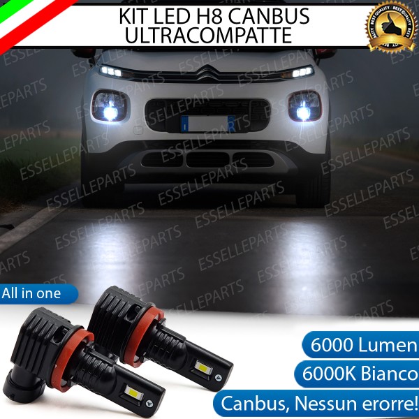 Kit Full LED H8 6000 LUMEN Canbus 6000K Fendinebbia per Citroen C3 Aircross