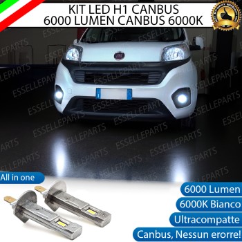 Kit Full LED coppia H1 6000 LUMEN Fendinebbia per FIAT QUBO