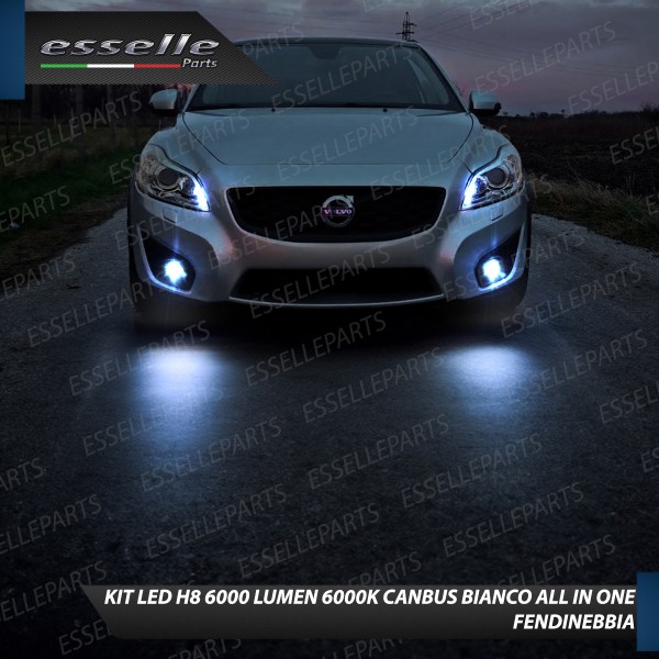 Kit Full LED H8 6000 LUMEN Canbus 6000K Fendinebbia per VOLVO C70 MK2 Restyling
