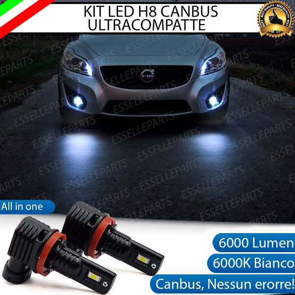 Kit Full LED H8 6000 LUMEN Canbus 6000K Fendinebbia per VOLVO C70 MK2 Restyling
