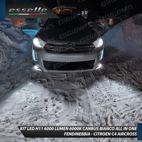 Kit Full LED H11 6000 LUMEN Canbus 6000K Bianco Fendinebbia per Citroen C4 Aircross