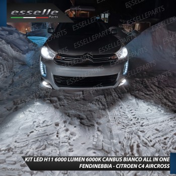 Kit Full LED H11 6000 LUMEN Canbus 6000K Bianco Fendinebbia per Citroen C4 Aircross Kit Full LED H11 6000 LUMEN Canbus 6000K Bianco Fendinebbia per Citroen C4 Aircross