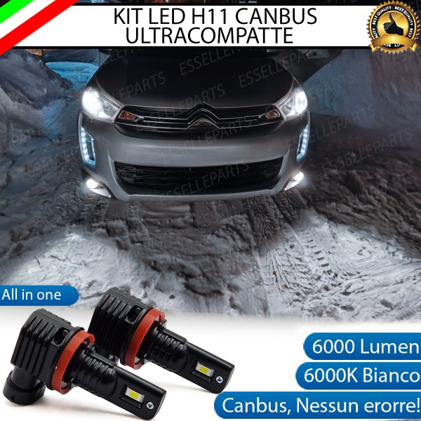 Kit Full LED H11 6000 LUMEN Canbus 6000K Bianco Fendinebbia per Citroen C4 Aircross