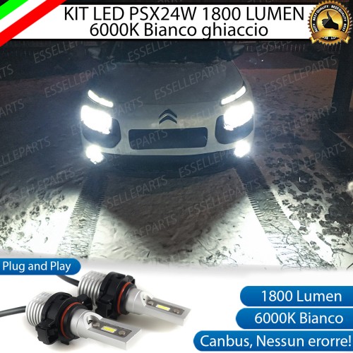Lampade PSX24W 1800 LUMEN Fendinebbia CITROEN C4 CACTUS Restyling