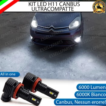 Kit Full LED H11 6000 LUMEN Canbus 6000K Bianco Fendinebbia per Citroen C4 Picasso