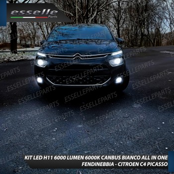 Kit Full LED H11 6000 LUMEN Canbus 6000K Bianco Fendinebbia per Citroen C4 Picasso MK2 Kit Full LED H11 6000 LUMEN Canbus 6000K Bianco Fendinebbia per Citroen C4 Picasso MK2