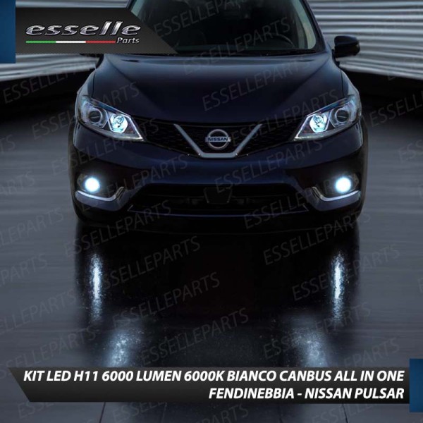 Kit Full LED H11 6000 LUMEN Canbus 6000K Bianco Fendinebbia per NISSAN PULSAR