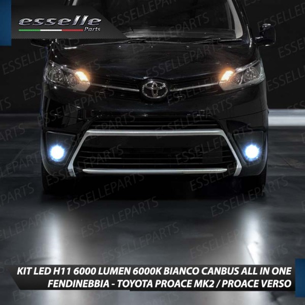 Kit Full LED H11 6000 LUMEN Canbus 6000K Bianco Fendinebbia per TOYOTA PROACE VERSO