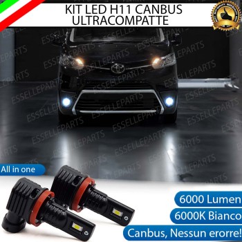 Kit Full LED H11 6000 LUMEN Canbus 6000K Bianco Fendinebbia per TOYOTA PROACE VERSO