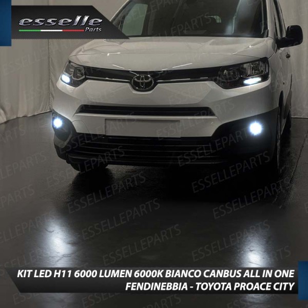 Kit Full LED H11 6000 LUMEN Canbus 6000K Bianco Fendinebbia per TOYOTA PROACE CITY