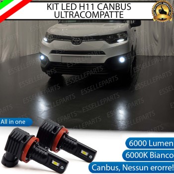 Kit Full LED H11 6000 LUMEN Canbus 6000K Bianco Fendinebbia per TOYOTA PROACE CITY