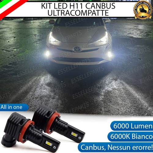Kit Full LED H11 6000 LUMEN Canbus 6000K Bianco Fendinebbia per TOYOTA PRIUS MK4