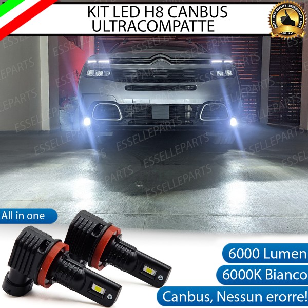 Kit Full LED H8 6000 LUMEN Canbus 6000K Fendinebbia per Citroen C5 aircross