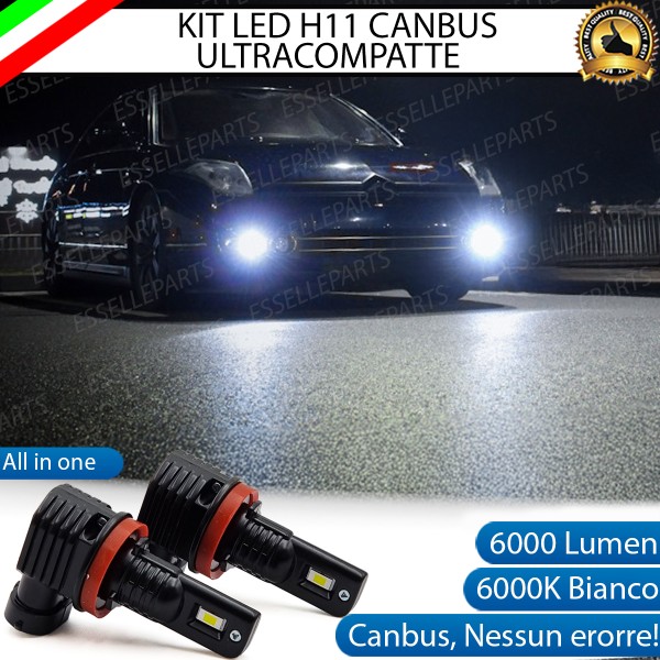 Kit Full LED H11 6000 LUMEN Canbus 6000K Bianco Fendinebbia per Citroen C6