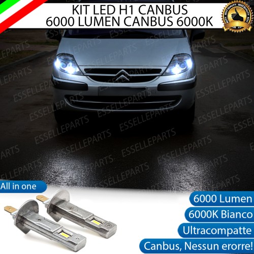 Kit Full LED coppia H1 6000 LUMEN Fendinebbia per Citroen C8
