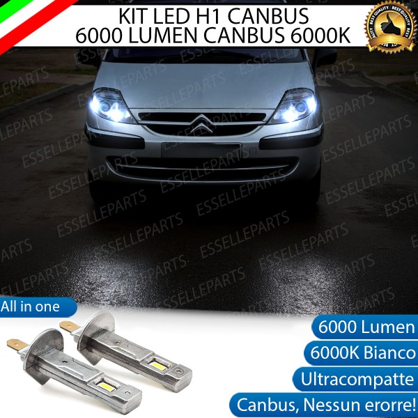 Kit Full LED coppia H1 6000 LUMEN Fendinebbia per Citroen C8