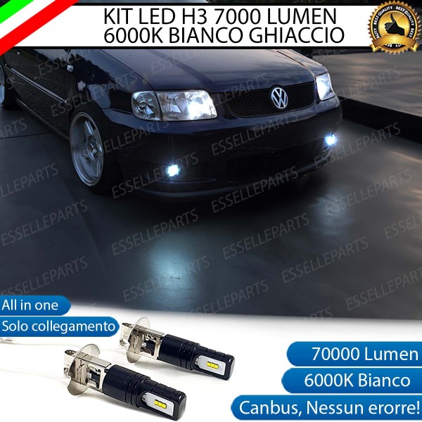 Kit Full LED H3 7000 Lumen Fendinebbia per VOLKSWAGEN POLO 6N1 6N2