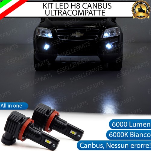 Kit Full LED H8 6000 LUMEN Canbus 6000K Fendinebbia per Chevrolet Captiva Pre-Restyling