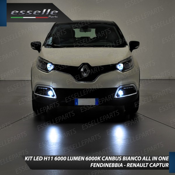 Kit Full LED H11 6000 LUMEN Canbus 6000K Bianco Fendinebbia per Renault Captur Restyling