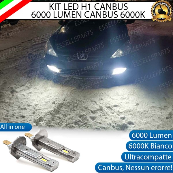 Kit Full LED coppia H1 6000 LUMEN Fendinebbia per PEUGEOT 607