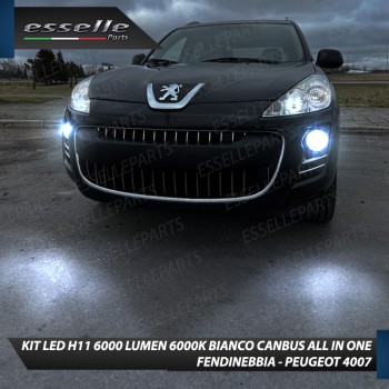 Kit Full LED H11 6000 LUMEN Canbus 6000K Bianco Fendinebbia per PEUGEOT 4007 Kit Full LED H11 6000 LUMEN Canbus 6000K Bianco Fendinebbia per PEUGEOT 4007