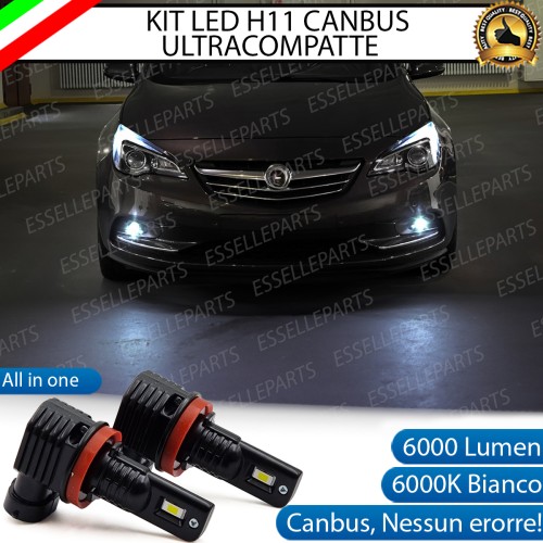 Kit Full LED H11 6000 LUMEN Canbus 6000K Bianco Fendinebbia Opel Cascada