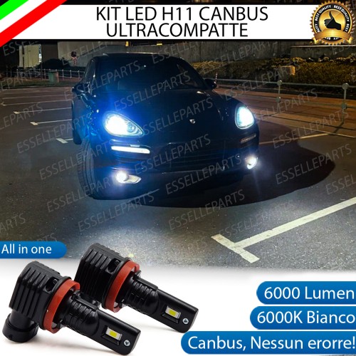 Kit Full LED H11 6000 LUMEN Canbus 6000K Bianco Fendinebbia PORSCHE CAYENNE MK2