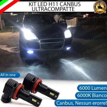 Kit Full LED H11 6000 LUMEN Canbus 6000K Bianco Fendinebbia PORSCHE CAYENNE MK1 Restyling Kit Full LED H11 6000 LUMEN Canbus 6000K Bianco Fendinebbia PORSCHE CAYENNE MK1 Restyling