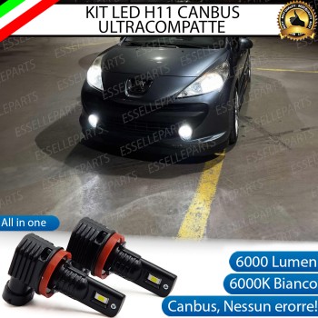 Kit Full LED H11 6000 LUMEN Canbus 6000K Bianco Fendinebbia per PEUGEOT 207 Kit Full LED H11 6000 LUMEN Canbus 6000K Bianco Fendinebbia per PEUGEOT 207