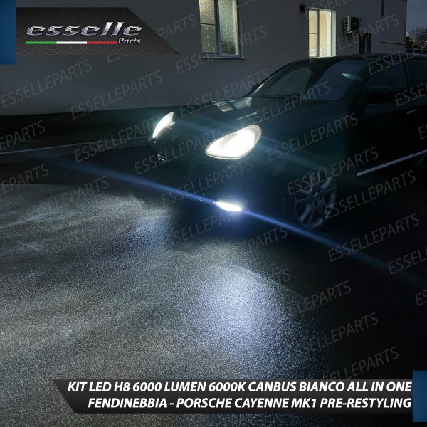 Kit Full LED H8 6000 LUMEN Canbus 6000K Fendinebbia per Porsche Cayenne Pre-Restyling