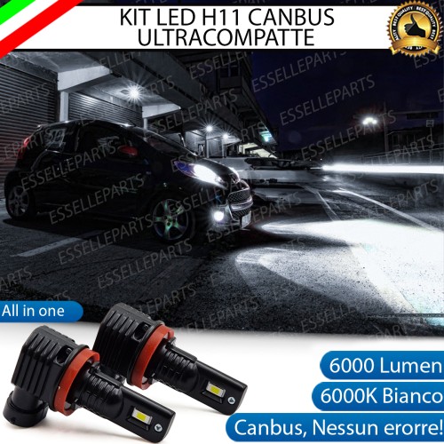 Kit Full LED H11 6000 LUMEN Canbus 6000K Bianco Fendinebbia per PEUGEOT 107