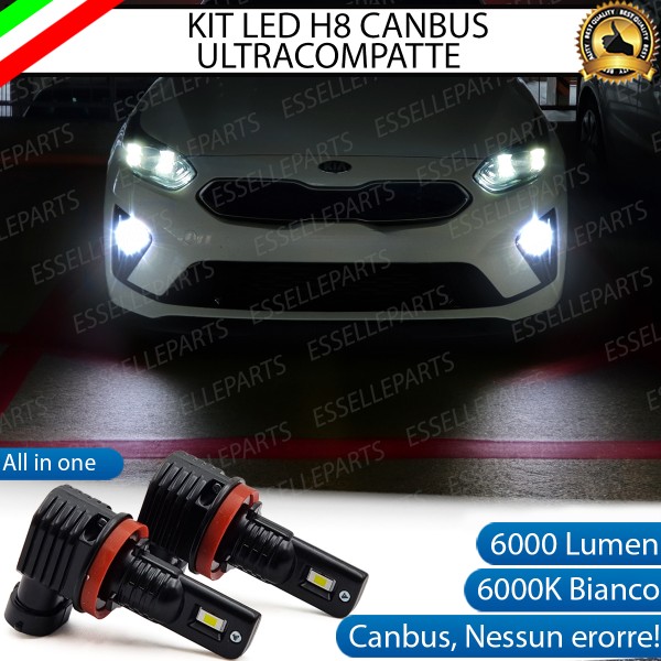 Kit Full LED H8 6000 LUMEN Canbus 6000K Fendinebbia per Kia Ceed Pro Ceed 3