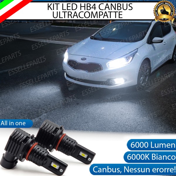 Kit Full LED HB4 6000 LUMEN Canbus 6000K Bianco Fendinebbia per KIA CEED PRO CEED 2 Standard