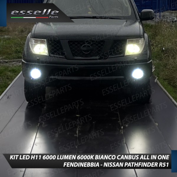 Kit Full LED H11 6000 LUMEN Canbus 6000K Fendinebbia per NISSAN PATHFINDER R51