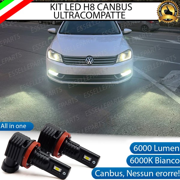 Kit Full LED H8 6000 LUMEN Canbus 6000K Fendinebbia per VOLKSWAGEN PASSAT B7