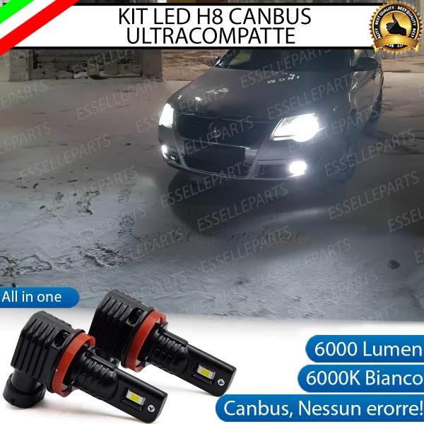 Kit Full LED H8 6000 LUMEN Canbus 6000K Fendinebbia per VOLKSWAGEN PASSAT B6
