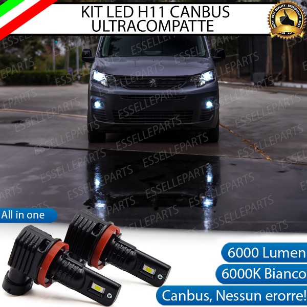 Kit Full LED H11 6000 LUMEN Canbus 6000K Fendinebbia per PEUGEOT PARTNER MK3