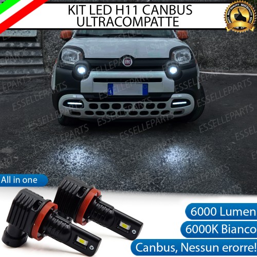 Kit Full LED H11 6000 LUMEN Canbus 6000K Fendinebbia per FIAT PANDA MK3 CROSS