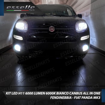 Kit Full LED H11 6000 LUMEN Canbus 6000K Fendinebbia per FIAT PANDA MK3