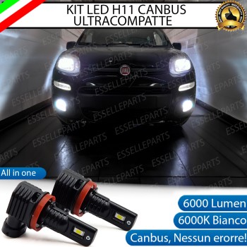 Kit Full LED H11 6000 LUMEN Canbus 6000K Fendinebbia per FIAT PANDA MK3