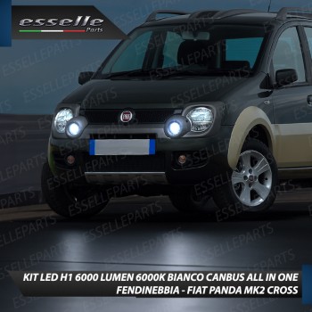 Kit Full LED coppia H1 6000 LUMEN Fendinebbia per FIAT PANDA MK2 CROSS