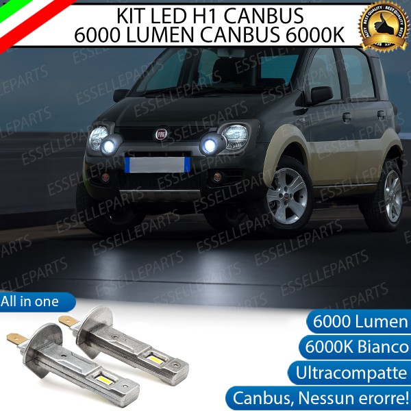 Kit Full LED coppia H1 6000 LUMEN Fendinebbia per FIAT PANDA MK2 CROSS