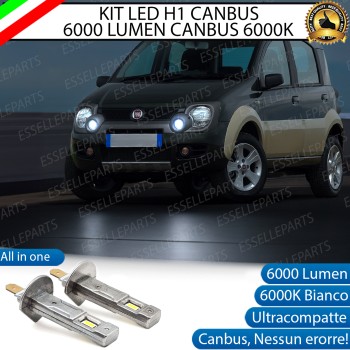 Kit Full LED coppia H1 6000 LUMEN Fendinebbia per FIAT PANDA MK2 CROSS