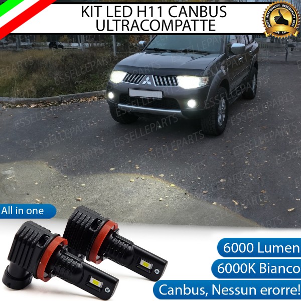 Kit Full LED H11 6000 LUMEN Canbus 6000K Fendinebbia per MITSUBISHI PAJERO SPORT MK2