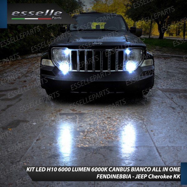 Kit Full LED H10 6000 LUMEN Fendinebbia per Jeep Cherokee KK