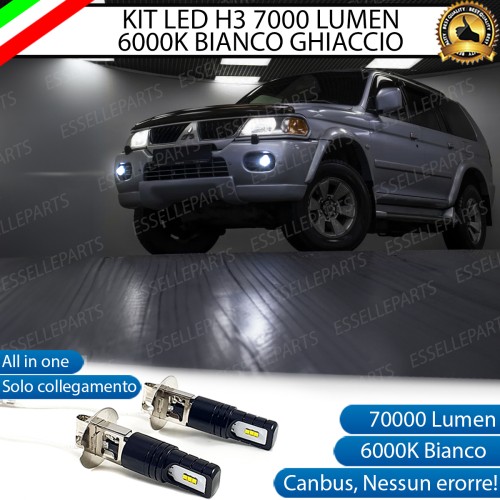 Kit Full LED H3 7000 Lumen Fendinebbia per MITSUBISHI PAJERO SPORT MK1