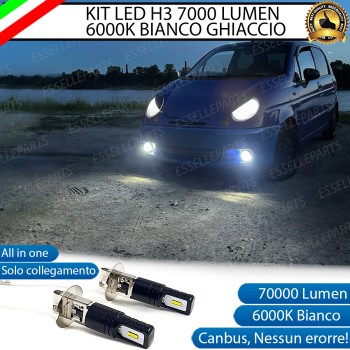 Kit Full LED H3 7000 Lumen Fendinebbia per Chevrolet Matiz